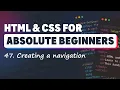 HTML CSS for Absolute Beginners A simple navigation