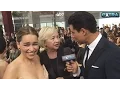 Emilia Clarke Jokes That Emmys Dress Wouldn t Work on Thrones My Boobs Would Probably Fall Out