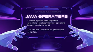 Week 6 - Java Operators