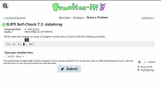 Java Practice It Self-Check 7 3 dataArray arrays