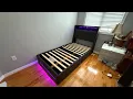 Rolanstar Twin Bed Frame w Charging Station and LED lights Amazon - Step by Step Setup