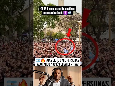 🇦🇷🔥 ¡Más de 100 mil personas adorando a Jesús en Argentina!. #Dios #cristo #Jesús #fe