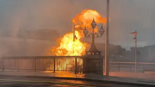 Firefighters Bring Blaze In Dublin S Docklands Under Control Luas Services Remain Disrupted  Firefighters Bring Blaze In Dublin S Docklands Under Control Luas Services Remain Disrupted