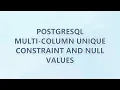 PostgreSQL multi-column unique constraint and NULL values 3 SOLUTIONS