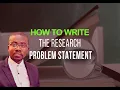 How to write the research problem statement Super Easy Way