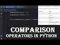 Comparison Operators in Python Python for Absolute Beginners