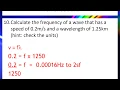 Year 10 Wave Properties Worksheet Answers