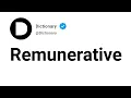 Remunerative Meaning In English