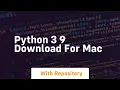 python 3 9 download for mac