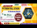 PYTHON FULL STACK 8 Weekends Batch Online Training DURGASOFT