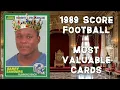 1989 Score Football Most Valuable With Barry Sanders The King of Junk Wax Rookies