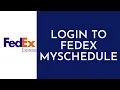 FedEx MySchedule Login - How To Login To FedEx My Schedule 2023