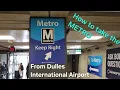 How to Ride the Metro from Washington DC Dulles International Airport Silver Line Tour