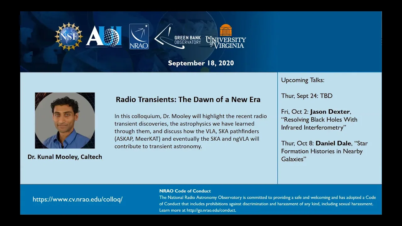 Radio Transients: The Dawn of a New Era (UVa/NRAO Virtual Colloquium, September 2020)