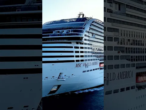 MSC World America Conquering Government Cut! ⚓️ #Miami