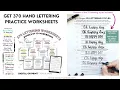 Improve your hand lettering with 370 Lettering Practice Worksheets Free Printable