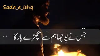 jisne pucha humse bichde yaar ka urdu adab studio bewafa se dil laga kar ro pare