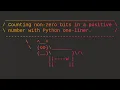 Counting non-zero bits in a positive number with a Python one-liner