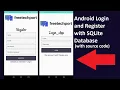 Android Login and Register with SQLite Database example with source code 2020 FreeTechPort