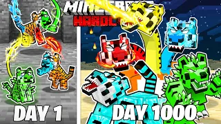 I Survived 100 Days as an ELEMENTAL TIGER in HARDCORE Minecraft