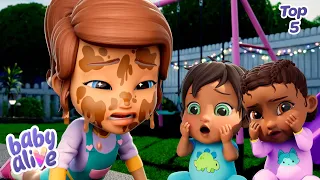 TOP 5 – Football Boo Boo, Wobbly Tooth, Princess Ellie Grows and MORE | Baby Alive Official 🍼👶🏼