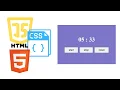 Create a Timer with Start Stop and Reset Buttons - HTML CSS JavaScript