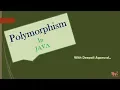 Polymorphism in Java Examples CORE JAVA Hindi