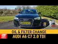 Audi A6 C7 2 0 TDI oil and oil filter change How to service Audi A6 A4 A3 VW Passat Skoda Superb tdi
