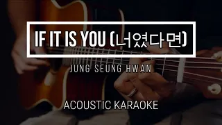 Download IF IT IS YOU (너였다면) - JUNG SEUNG HWAN - Acoustic Karaoke - Lyrics MP3