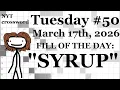 Tuesday 26 ACROSS ONLY CHALLENGE - NYT Crossword with Sam