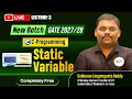 Static Variable in C GATE C Programming Lecture 3 Free Live