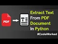 Extract Text From PDF in Python
