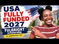 Fulbright Scholarship 2027 How to Apply for USA Masters P Funding