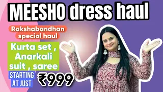 Meesho kurta set , Anarkali suit , saree haul 🥰|| honest review #meesho #snappygirls #haul #vlogs