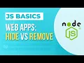 DOM - Hide vs remove