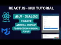 MUI Dialog in React JS create modal popup with form control React JS - MUI Tutorial