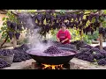 Shaanbei Sister Xia turns grapes into jam Sour and sweet kids eat three slices