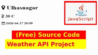 1st JavaScript Project - Weather App Tutorial with Source Code