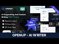 Openup AI Writer PHP Template Walkthrough - See Homepages Features