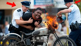 Officers Burned a Man’s Rare Vintage Motorcycle… Then Learned He Was the Police Chief