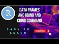 How to Create a Data Frame in RStudio Data Structures R StudioTutorial for Beginners
