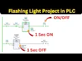 Flashing Light project in PLC TIA portal Ladder Logic programming tutorial