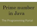 Prime number in java