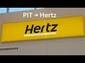 PIT Airport Hertz Rental Car Walk Terminal to Counters to Garage 4K