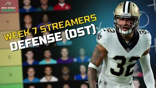 The BEST Fantasy Football Week 7 Defense Streamers DST