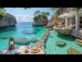 Download Lagu ☕ Peaceful Cove Villa with Coffee \u0026 Jazz | Relaxing Coastal Ambience for Focus \u0026 Calm