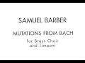 Download Lagu Barber - Mutations from Bach [score]