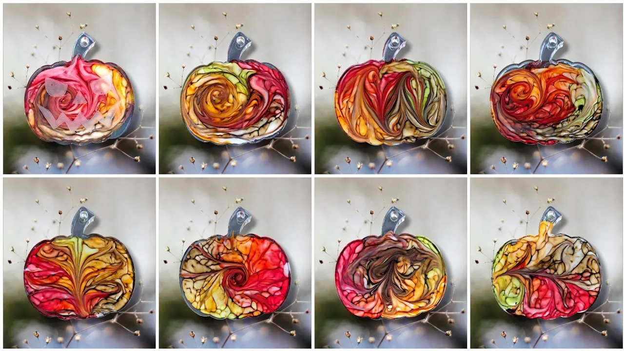 Pumpkin keychains - 7 pcs