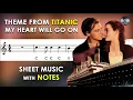 My Heart Will Go On Sheet Music with Easy Notes for Recorder Violin Piano Backing Track