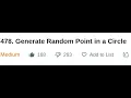 LeetCode 478 - Generate Random Point In Circle